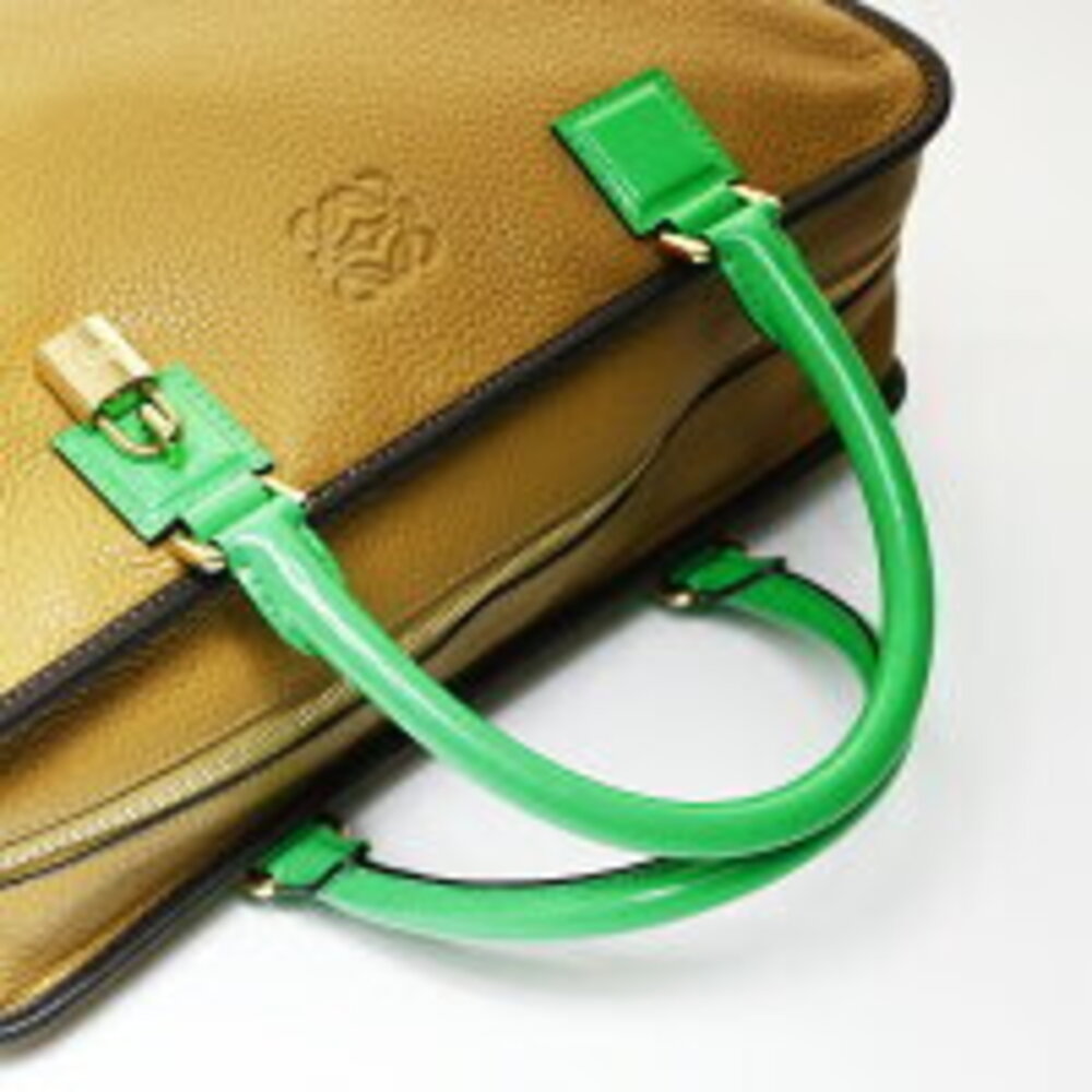 LOEWE Oro Amazona Anagram Handbag Brown - Picture 13 of 13